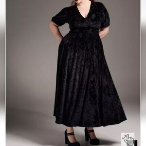 Elegant Black Velvet Dress